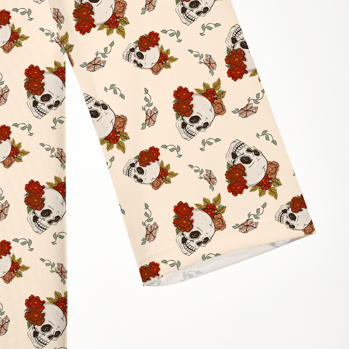 Purplehecate Flowers and Bones Beachwear Cover-Up Dress