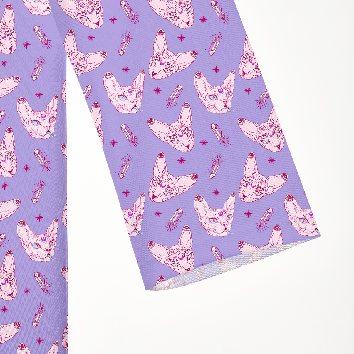 Purplehecate Mystical Sphynx Cat Beachwear Cover-Up Dress