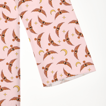 Purplehecate Moth and Moon Beachwear Cover-Up Dress