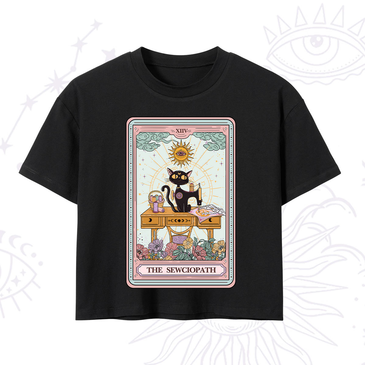 Purplehecate The Sewciopath Tarot Card Crop T-Shirt