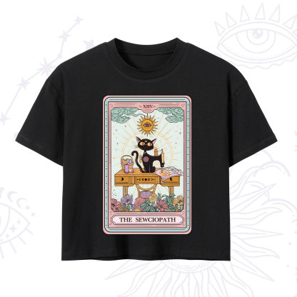 Purplehecate The Sewciopath Tarot Card Crop T-Shirt