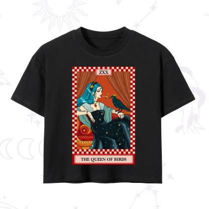 Purplehecate The Queen Of Birds Tarot  Crop T-Shirt