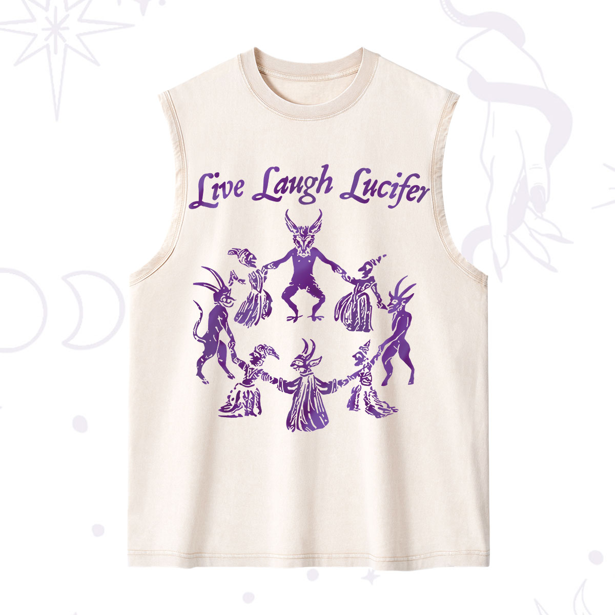 Purplehecate Live Laugh Lucifer Satanic Washed Tank