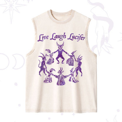 Purplehecate Live Laugh Lucifer Satanic Washed Tank