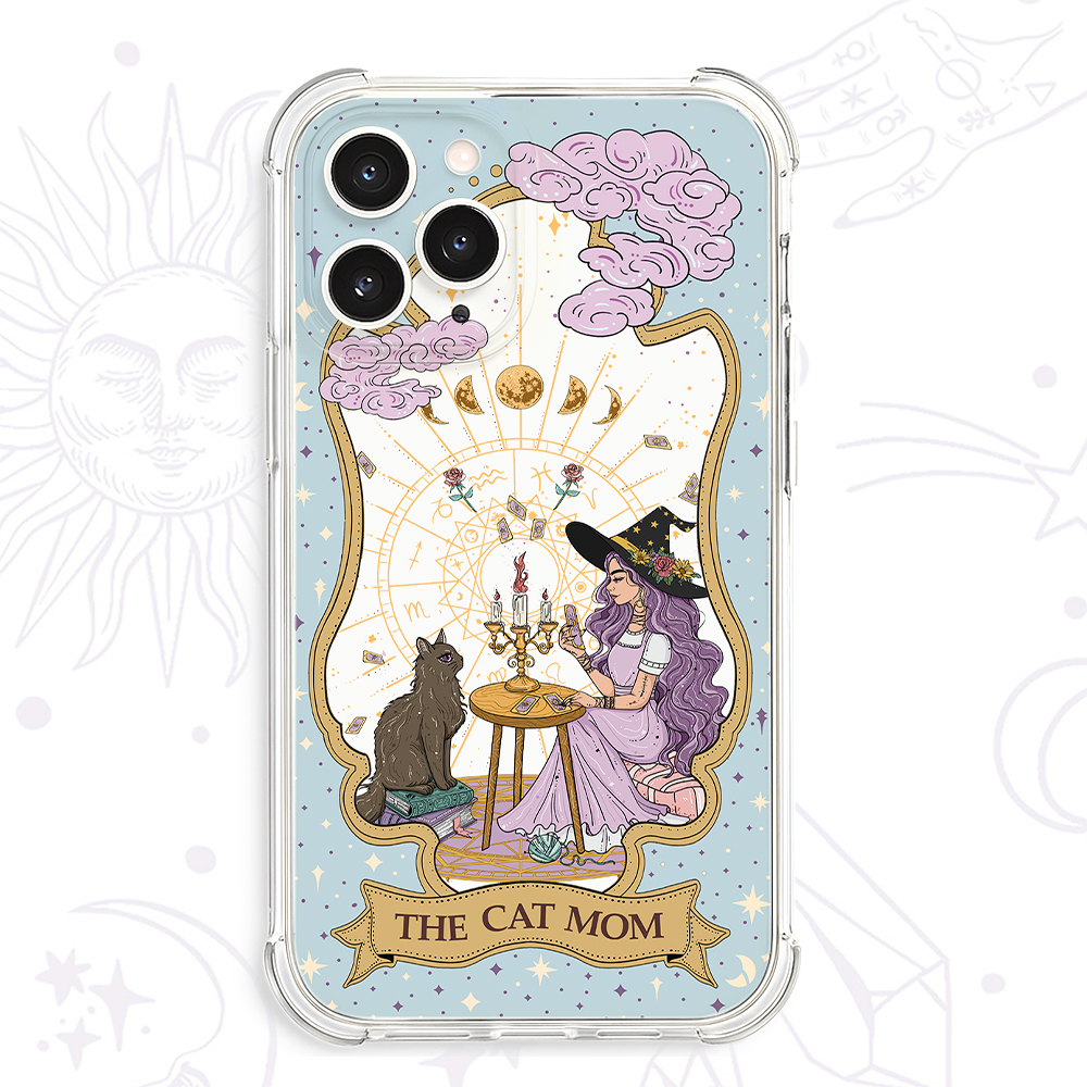 Purplehecate The Cat Witch Mom Tarot Clear Phone Case