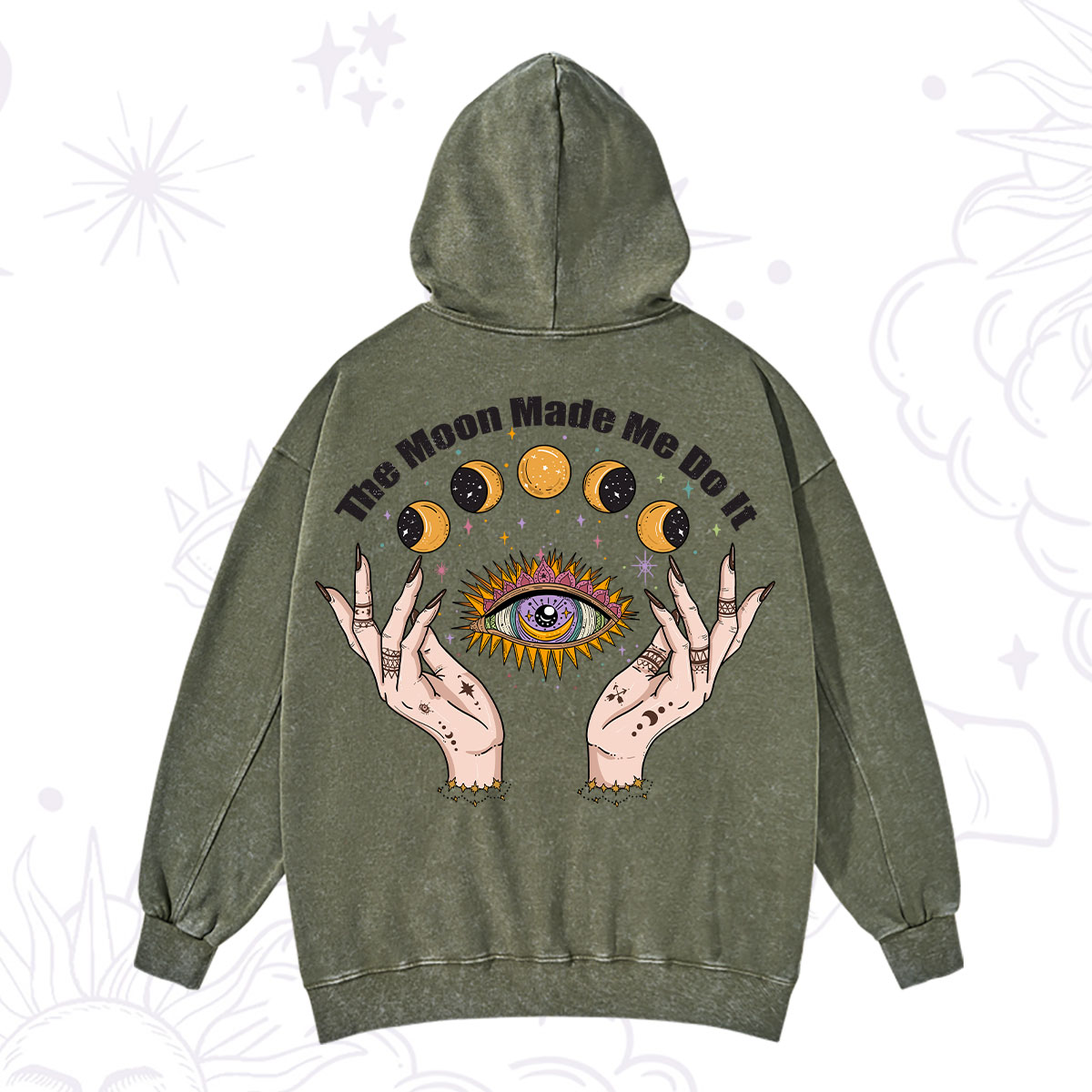 Purplehecate The Moon Made Me Do It Washed Hoodie