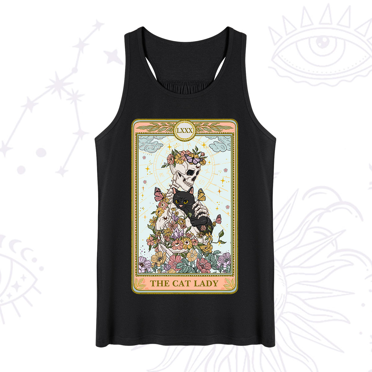 Purplehecate The Cat Lady Skeleton Tarot Tank