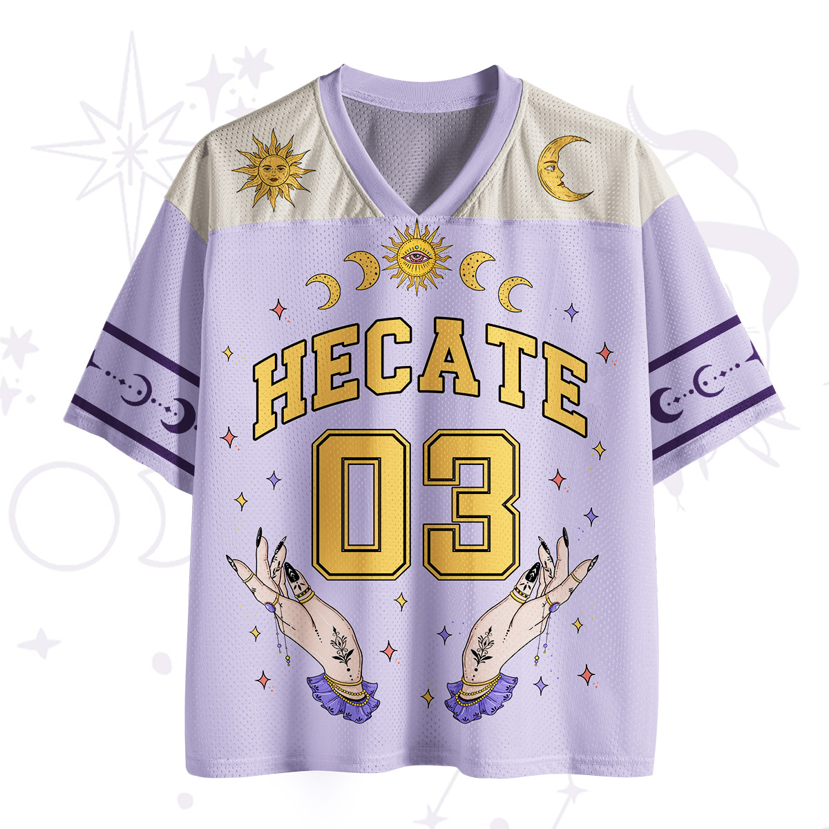 Purplehecate Hecate Moonlight Sorcery White Mesh Jersey