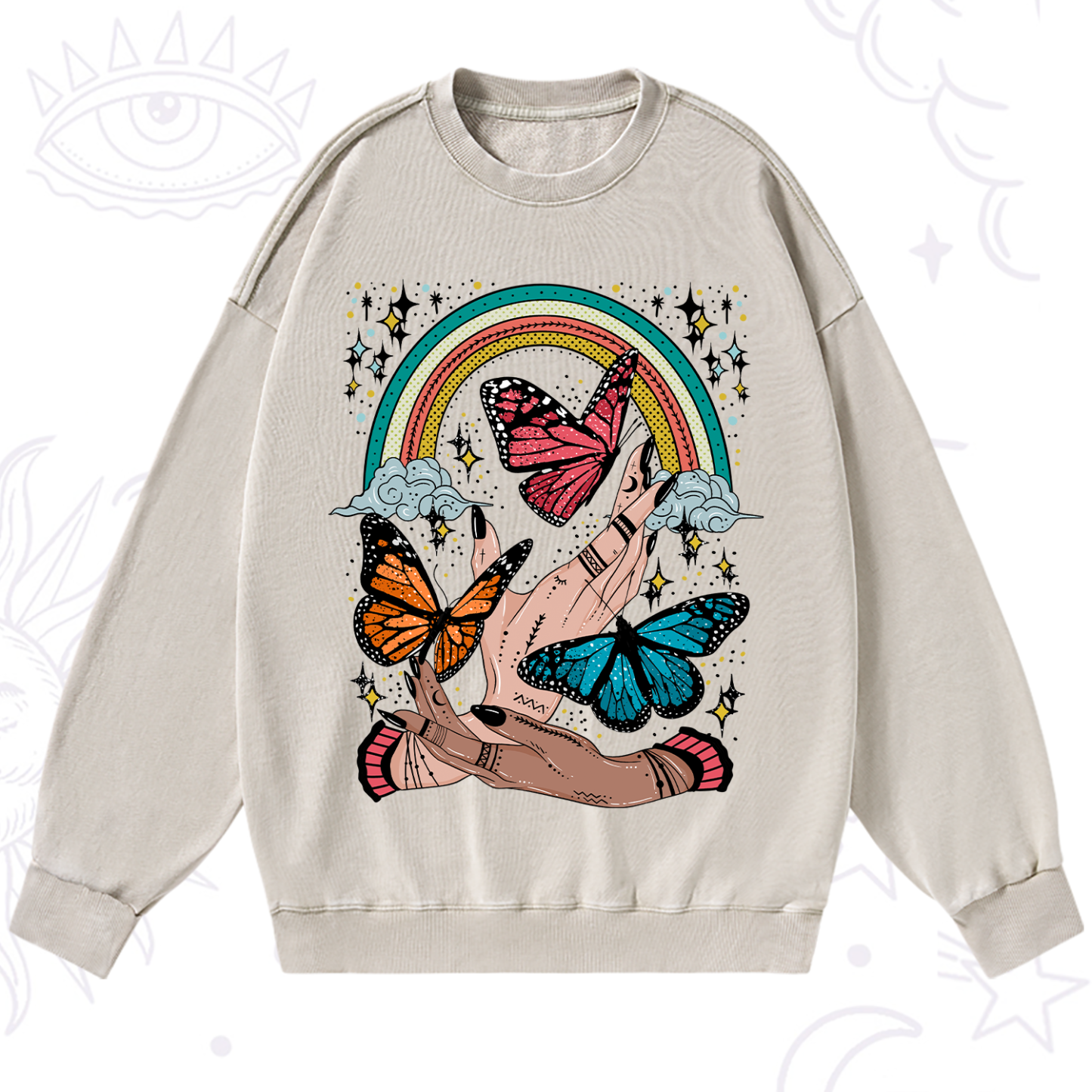 Purplehecate Metamorphoses Washed Sweatshirt