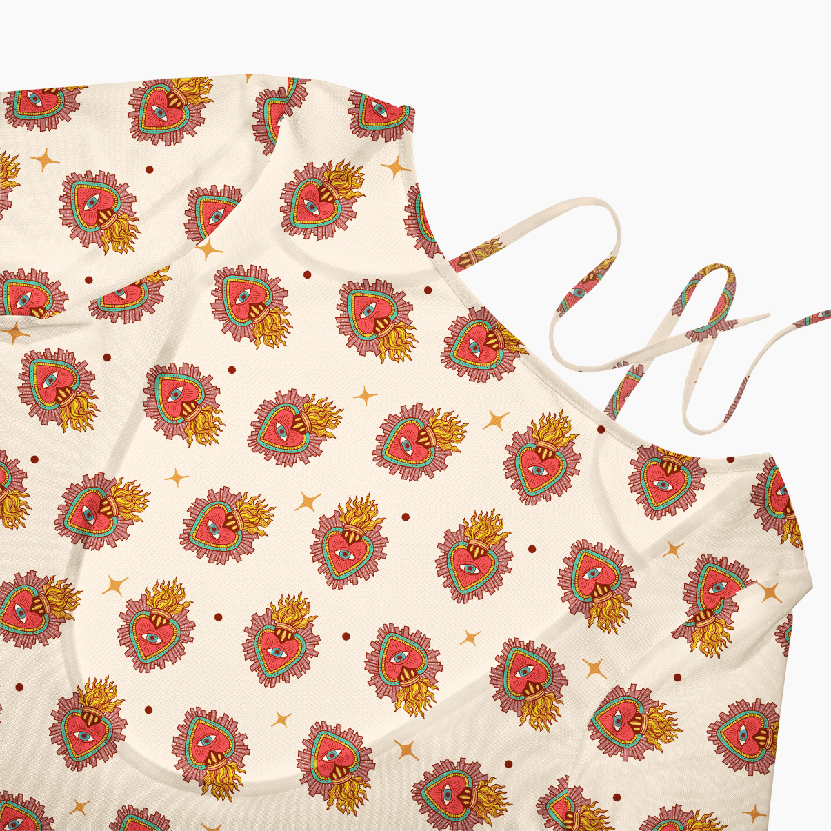 Purplehecate Sacred Heart Beachwear Cover-Up Dress