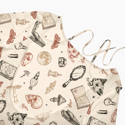 Purplehecate Witchy Spellbook Beachwear Cover-Up Dress