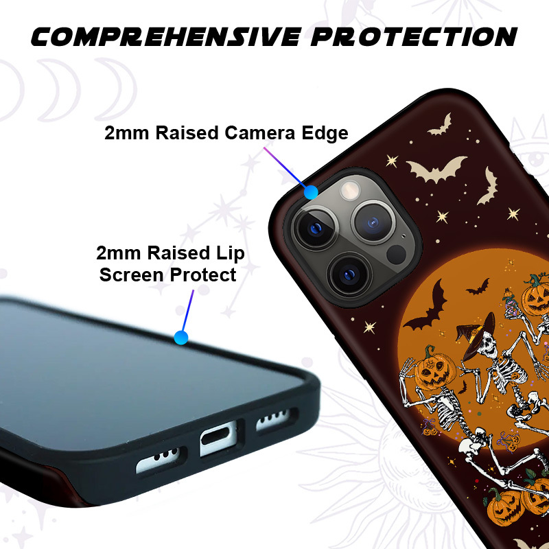 Purplehecate Pumpkin Head Skeleton Dance Halloween Phone Case