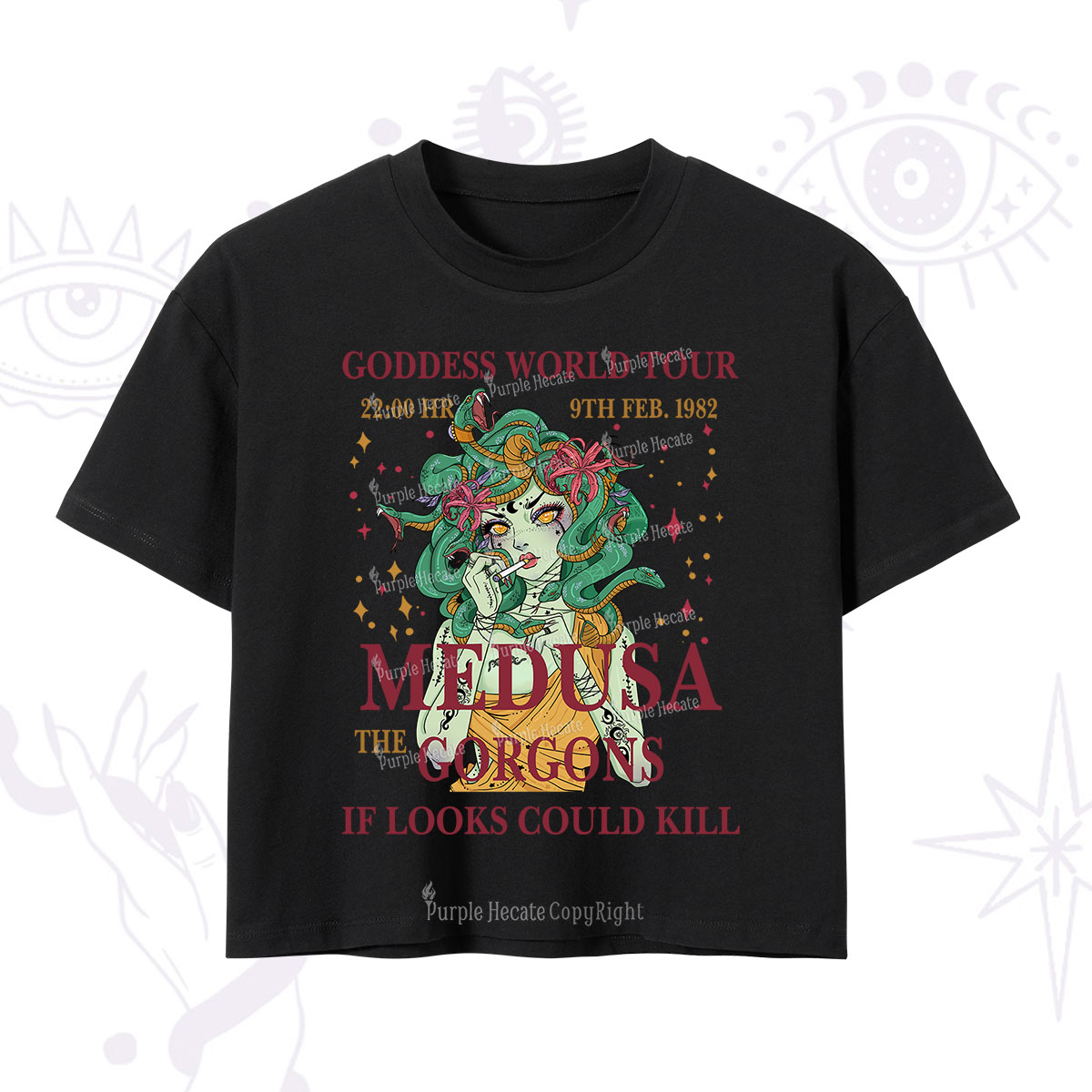 Purplehecate Medusa The Gorgons Crop T-Shirt