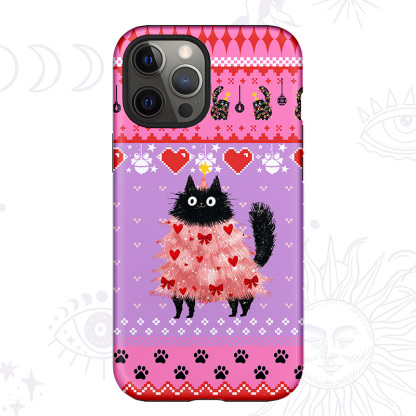 Purplehecate Funny Black Cat in Tree Phone Case