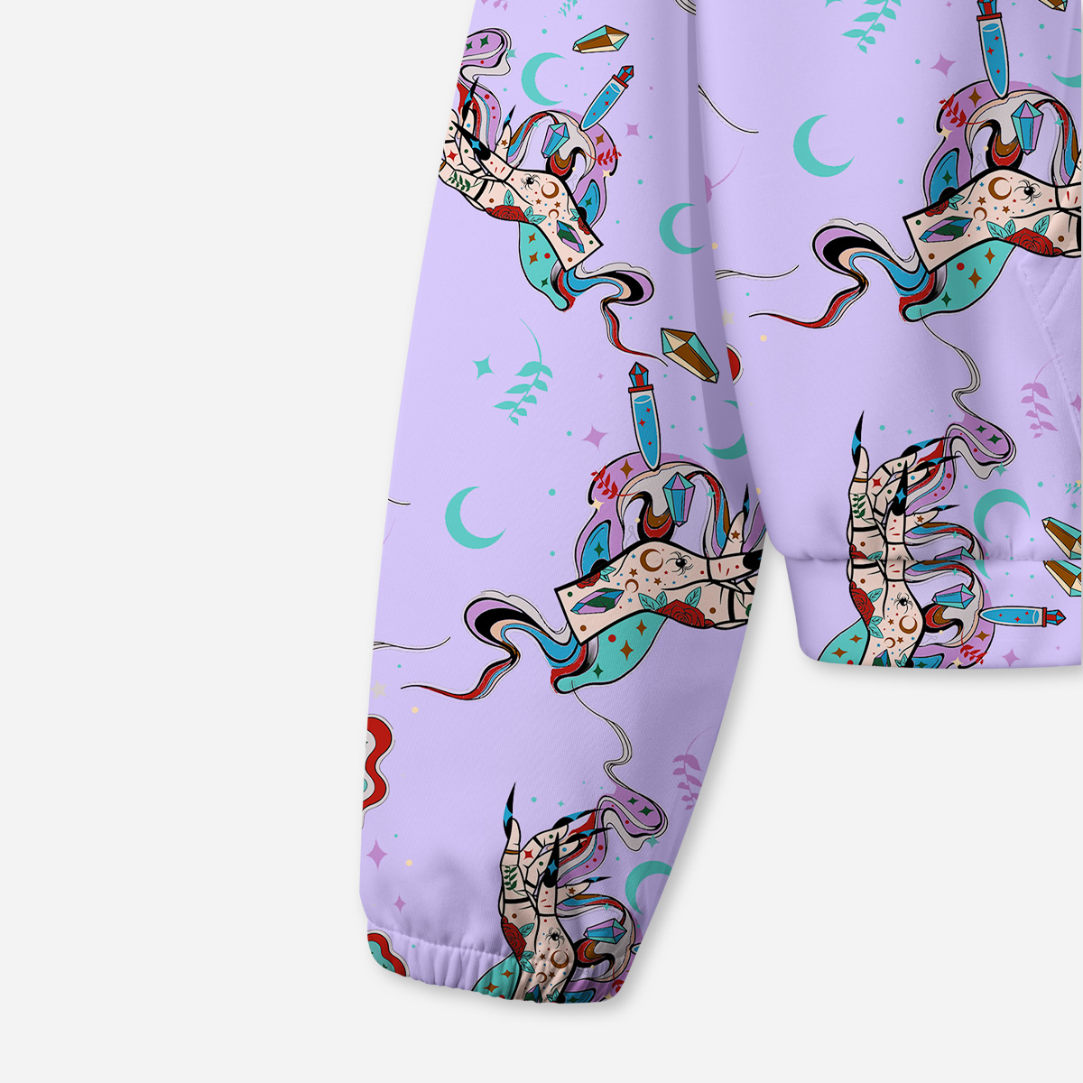 urplehecate Astrological Secrets All-Over Print Hoodie