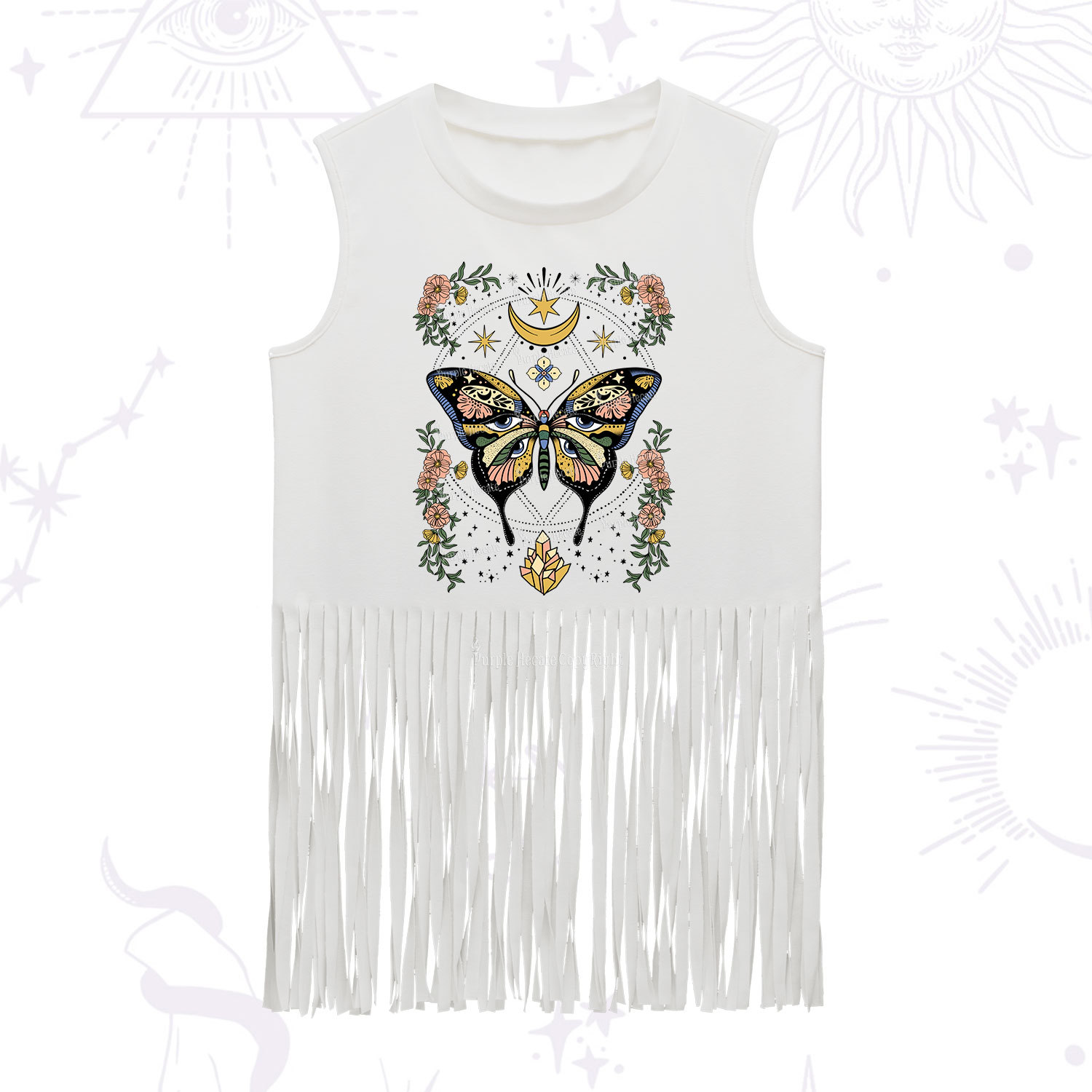 Purplehecate I Am Opening Fringe Tank Top