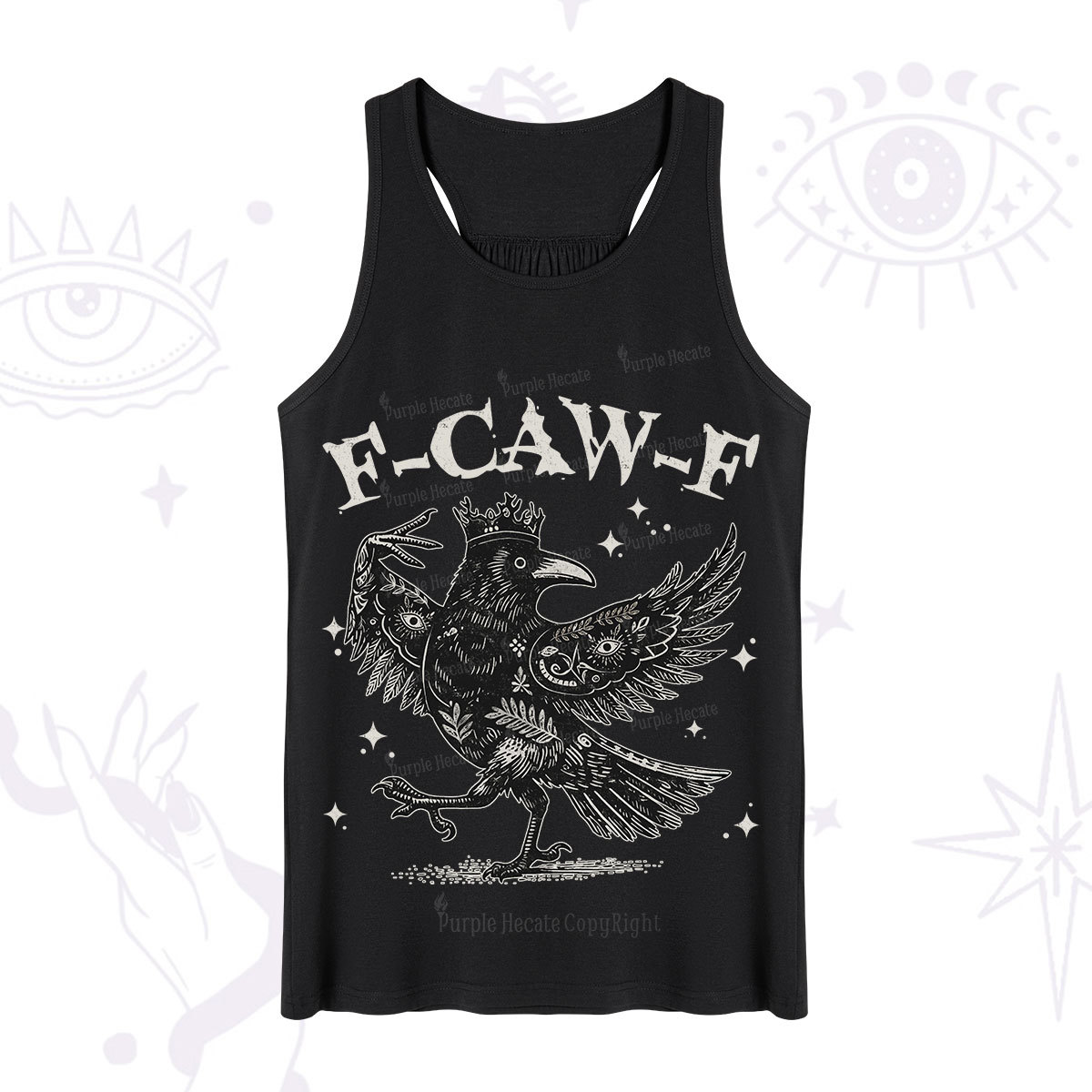 Purplehecate F-caw-f Funny Crow Tank