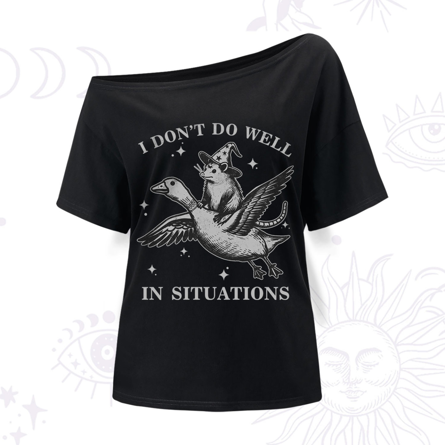 Purplehecate I Don't Do Well In Situations One Shoulder T-Shir