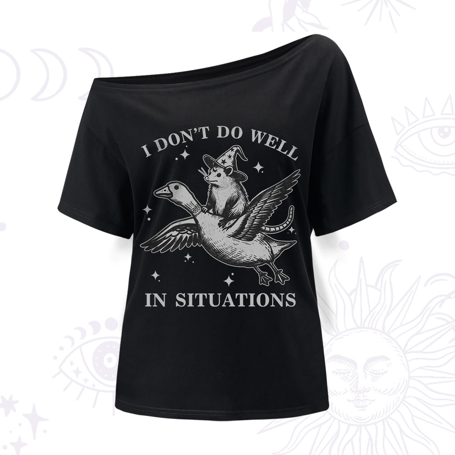 Purplehecate I Don't Do Well In Situations One Shoulder T-Shir