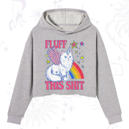Purplehecate Fluff This Sh*t Cat Crop Hoodie
