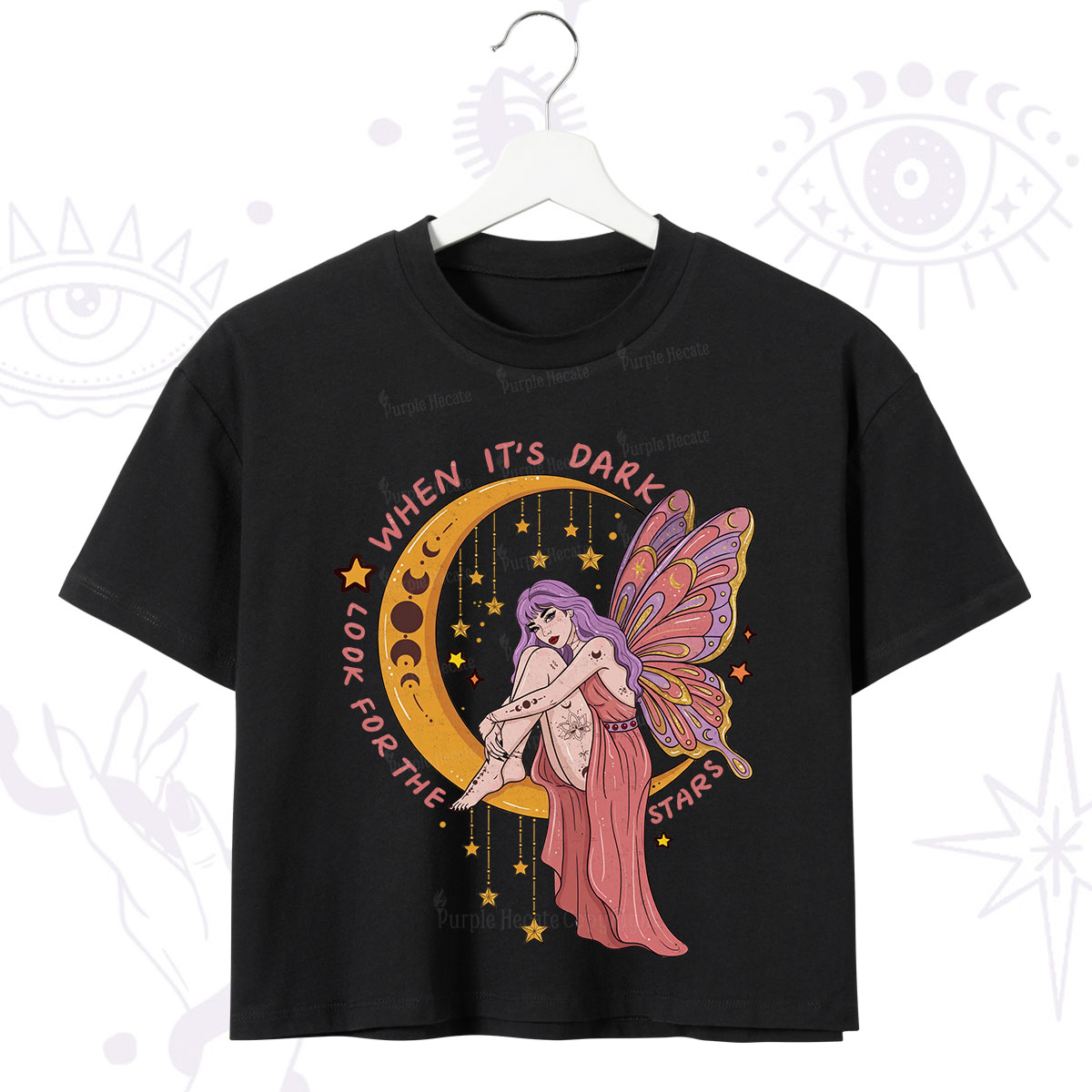 Purplehecate Look For The Stars Crop T-Shirt