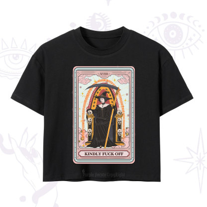 Purplehecate The Kindly Fuck Off Tarot Crop T-Shirt