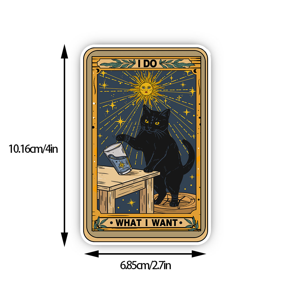 Purplehecate I Do What I Want Cats Sticker