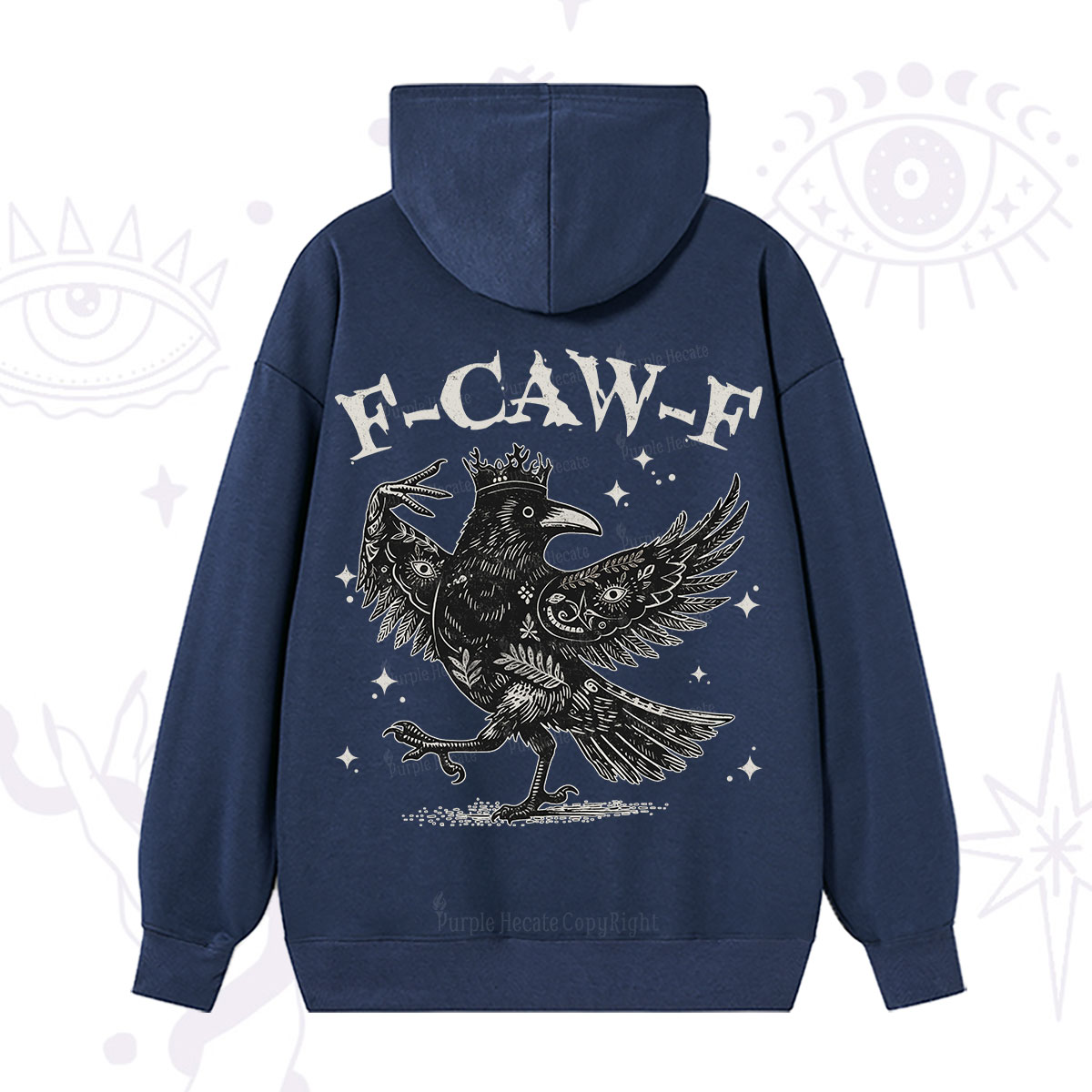 Purplehecate F-caw-f Funny Crow Hoodie