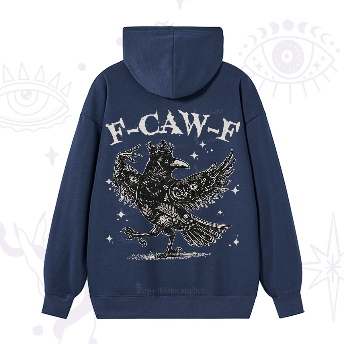 Purplehecate F-caw-f Funny Crow Hoodie