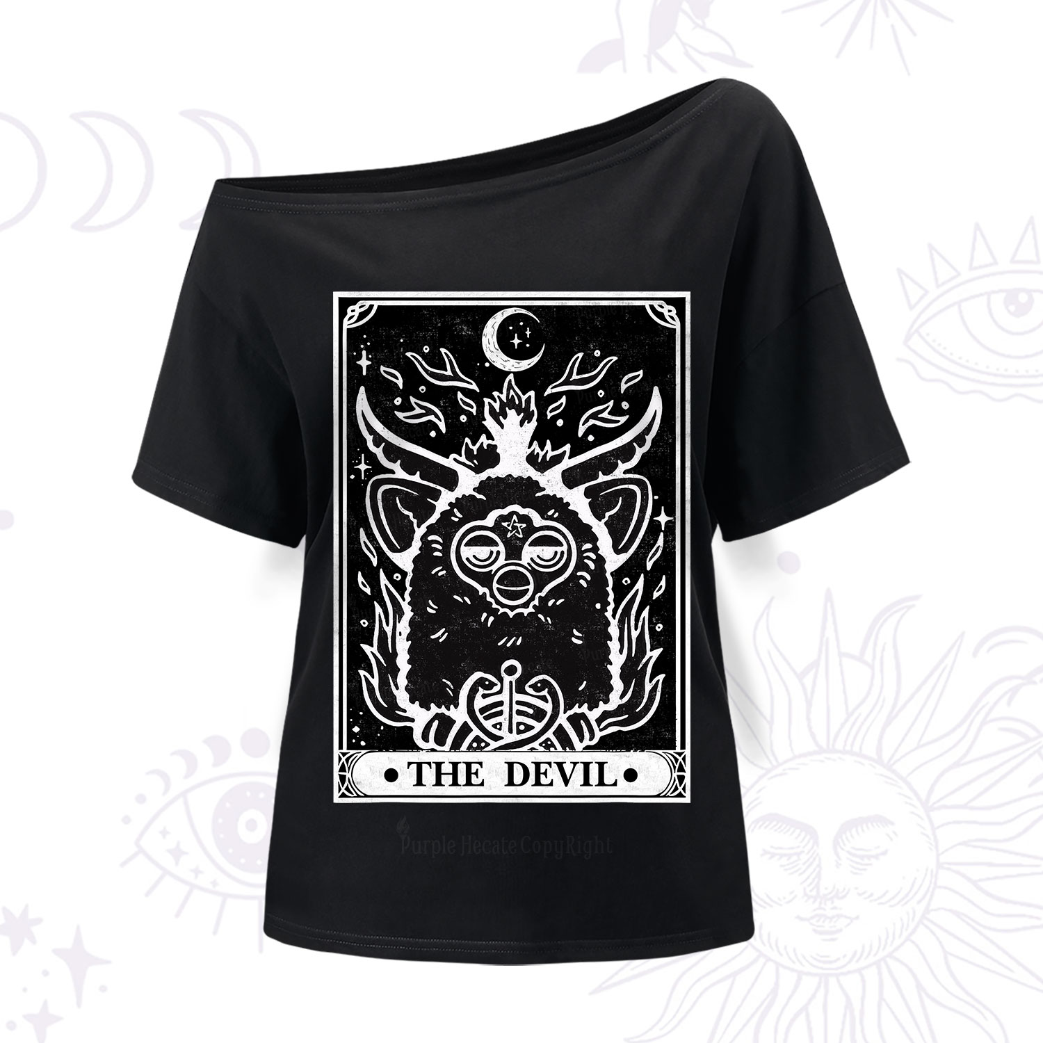 Purplehecate The Devil Tarot One Shoulder T-Shirt