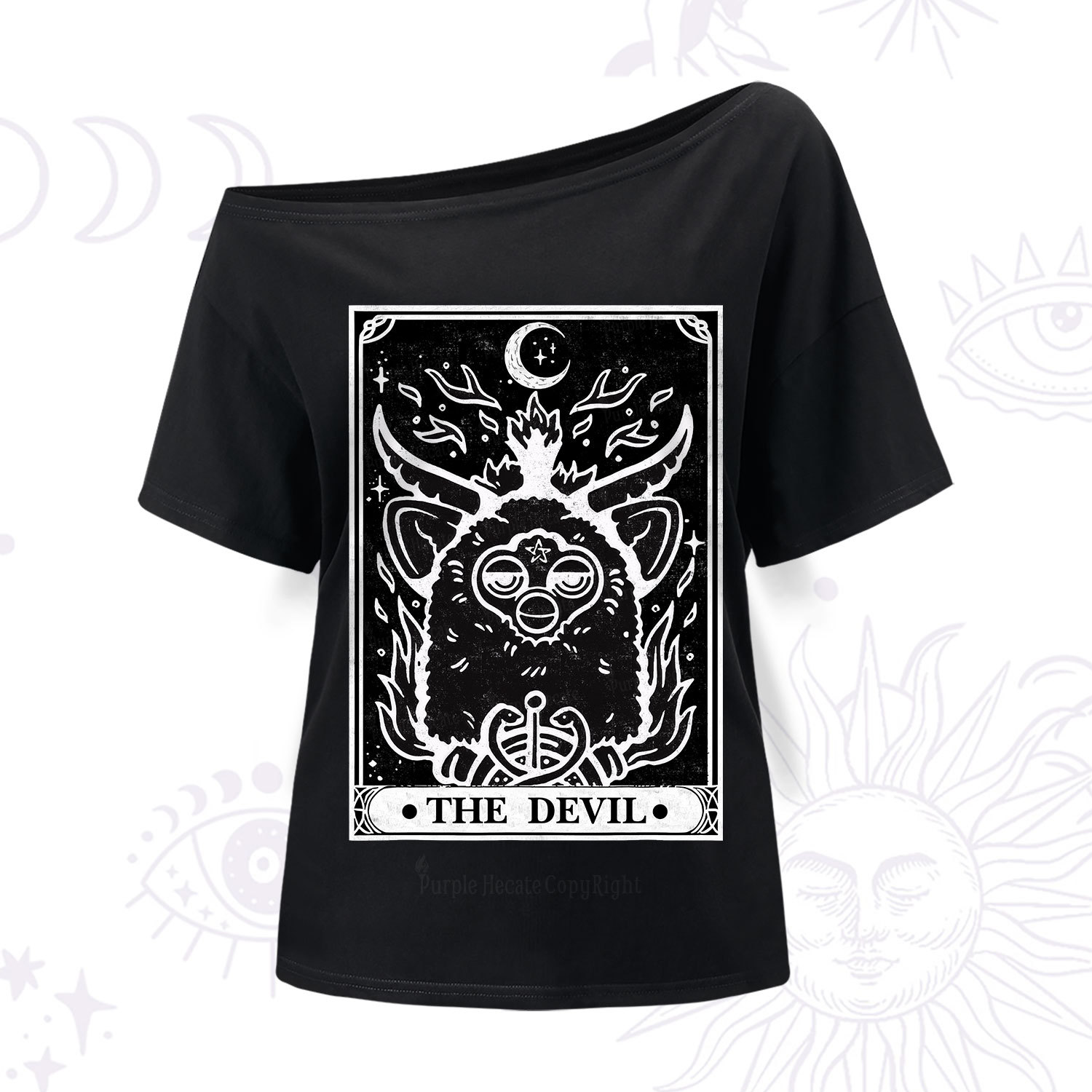 Purplehecate The Devil Tarot One Shoulder T-Shir
