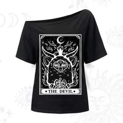 Purplehecate The Devil Tarot One Shoulder T-Shirt