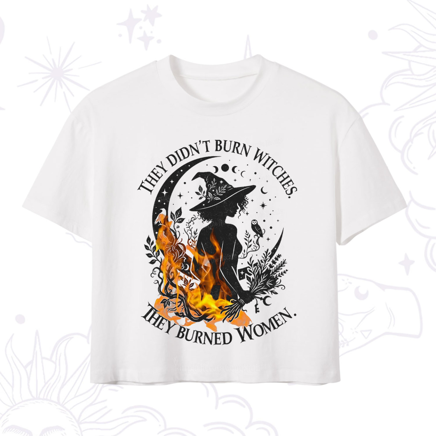 Purplehecate They Didn't Burn Witches Crop T-Shirt