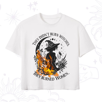 Purplehecate They Didn't Burn Witches Crop T-Shirt