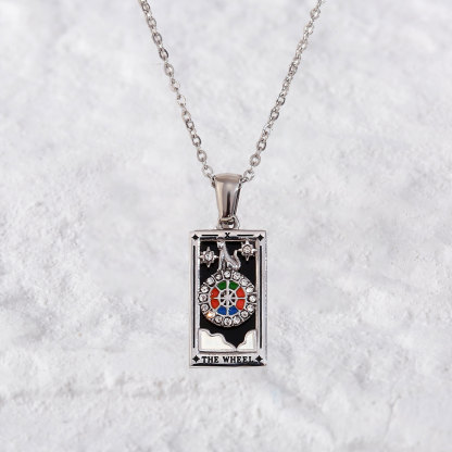 Purplehecate The Wheel Tarot Necklace