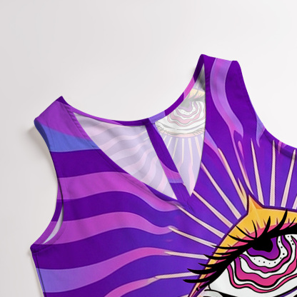 Purplehecate Sacred Eye Energy Flow Wide Leg Jumpsuit