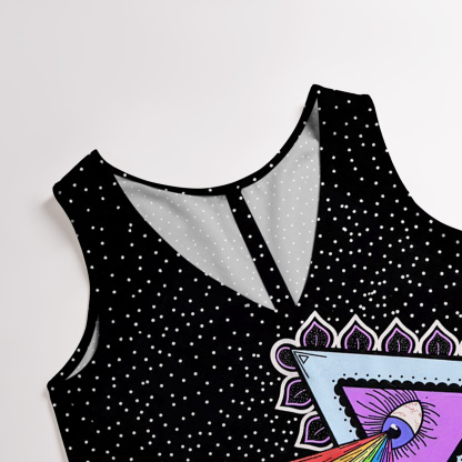 Purplehecate Prism of Rainbow Wide Leg Jumpsuit