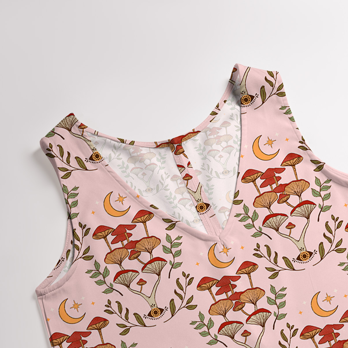 Purplehecate Psychedelic Mushrooms Wide Leg Jumpsuit