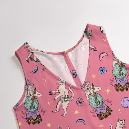 Purplehecate Cat Coven Wide Leg Jumpsuit