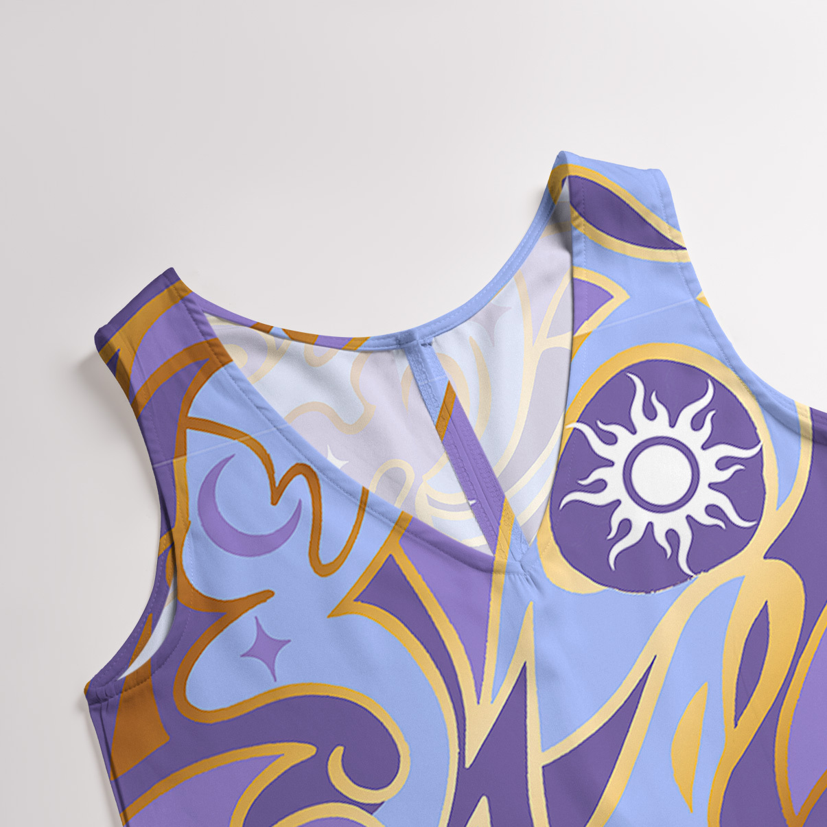 Purplehecate Divination Night Print Wide Leg Jumpsuit