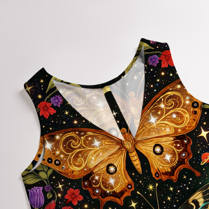 Purplehecate Mystic Butterfly Whisper Wide Leg Jumpsuit