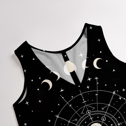 Purplehecate Coven of the Skull Moon Wide Leg Jumpsuit