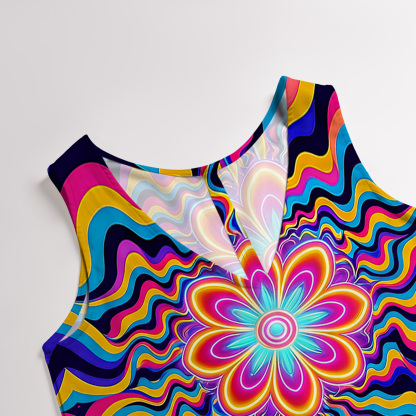 Purplehecate Psychedelic Bloom Wide Leg Jumpsuit