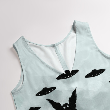 Purplehecate Alien Lake Monster Encounter Wide Leg Jumpsuit