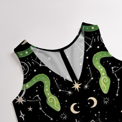 Purplehecate Moon Witch Garden Wide Leg Jumpsuit