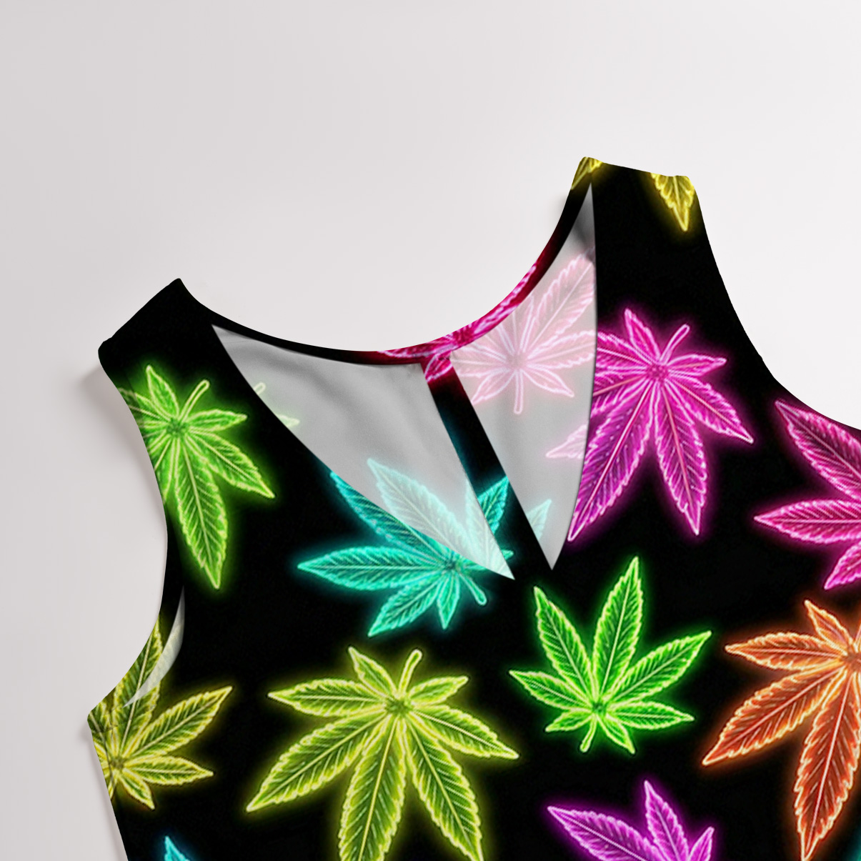Purplehecate Trippy Weed Wide Leg Jumpsuit