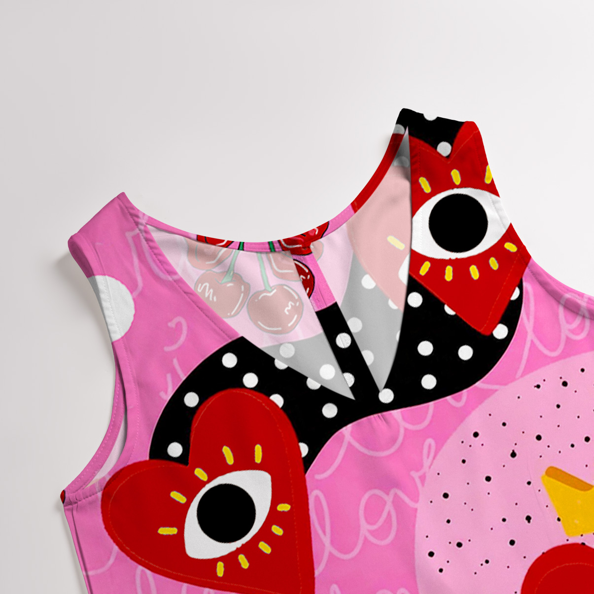 Purplehecate Evil Eye Heart Wide Leg Jumpsuit