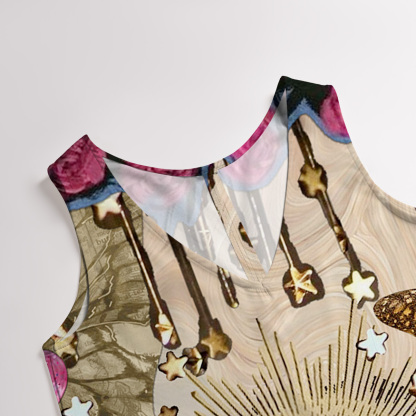 Purplehecate Lucky Me Sacred Heart Eye Wide Leg Jumpsuit