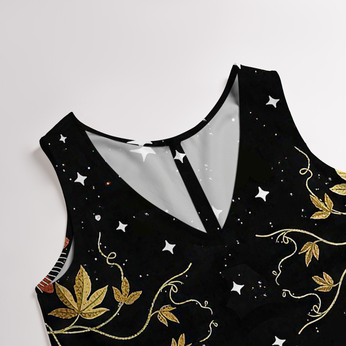 Purplehecate Moon Phase Floral Wide Leg Jumpsuit