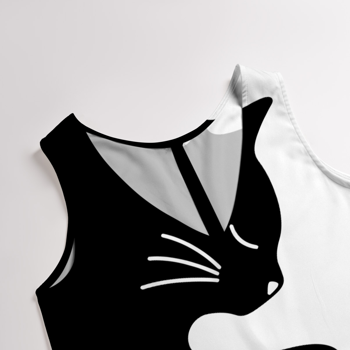 Purplehecate Yin Yang Cat Lover Wide Leg Jumpsuit